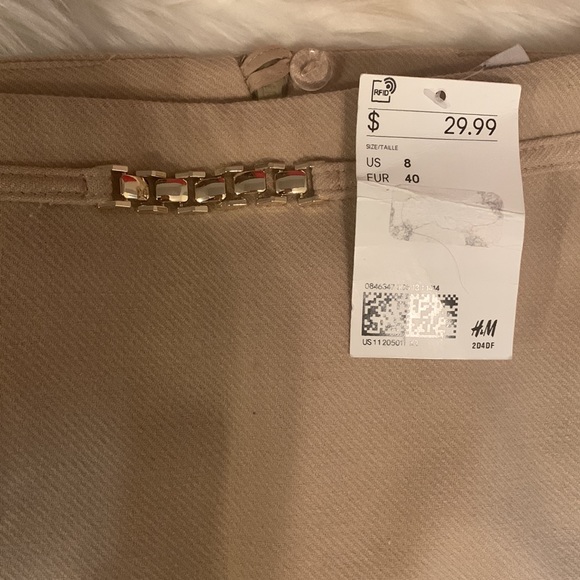 Mini skirt Beige with gold belt detail - Picture 2 of 4